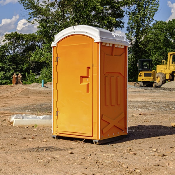 how often are the portable restrooms cleaned and serviced during a rental period in Harwood Missouri